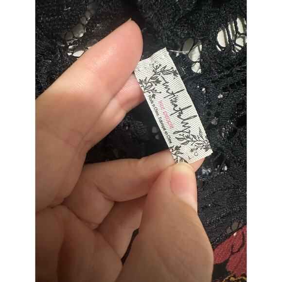 INTIMATELY FREE PEOPLE "Who’s Sorry Now" Floral Lace Mini Slip Dress Size Large - Picture 7 of 8